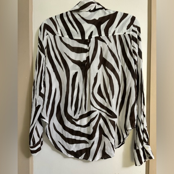 Cloth & Stone for Anthropologie zebra top S - Picture 4 of 6